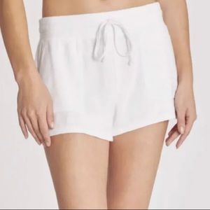 WILDFOX  Norah NWT Tie Front Terry Shorts Clean White Athleisure Pool Lounge $88